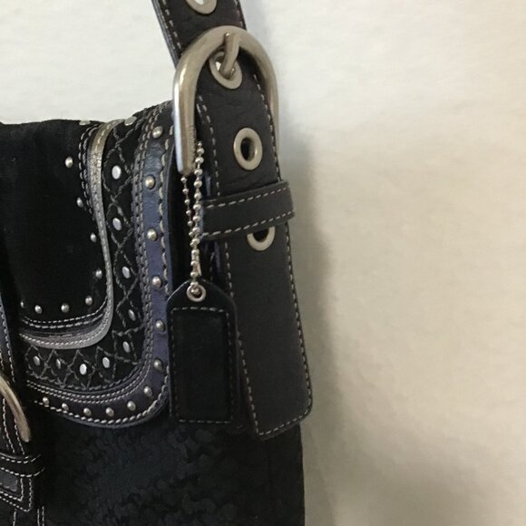 Coach Soho Signature Black Crossbody Shoulder Bag - Picture 7 of 14